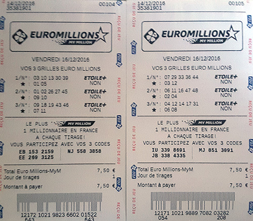 Tirage Euro Millions Vendredi 16 Décembre 2016