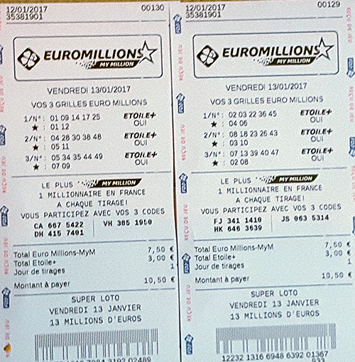 Tirage Euro Millions Vendredi 13 Janvier 2017